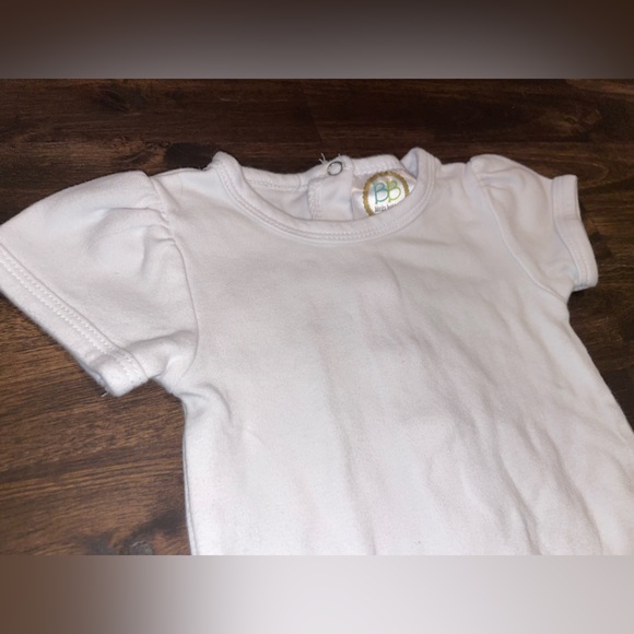 6-9M Unisex Baby White Button up Body Suit // 100% Combed Cotton - Picture 3 of 8